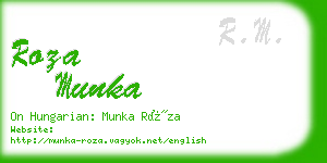 roza munka business card